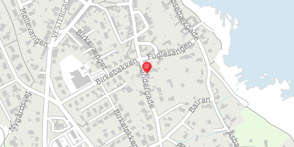 Trafikstøjkort på Søndergade 29, 3770 Allinge