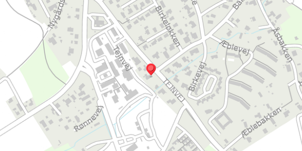 Trafikstøjkort på Tejnvej 8, 3770 Allinge