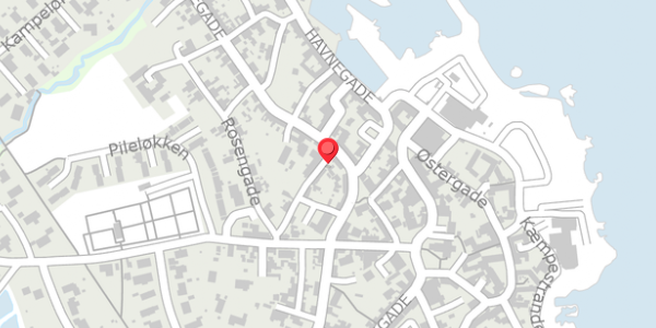 Trafikstøjkort på Theaterstræde 1A, . , 3770 Allinge