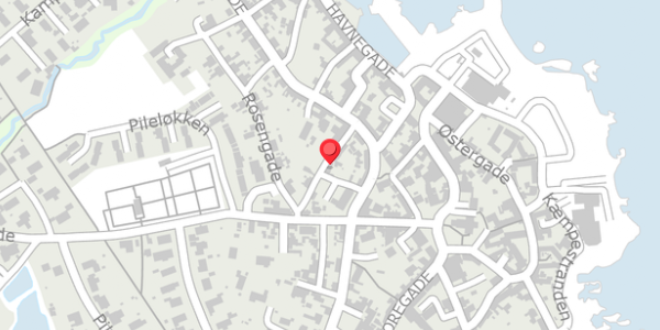 Trafikstøjkort på Theaterstræde 7, 3770 Allinge