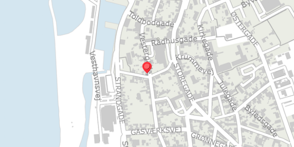 Trafikstøjkort på Vestergade 39, . , 3790 Hasle