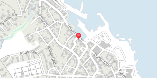 Trafikstøjkort på Vinkelstræde 1, 3770 Allinge