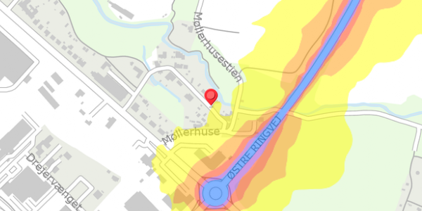 Trafikstøjkort på Møllerhuse 21, 5610 Assens