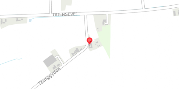 Trafikstøjkort på Thinggyden 28, 5631 Ebberup