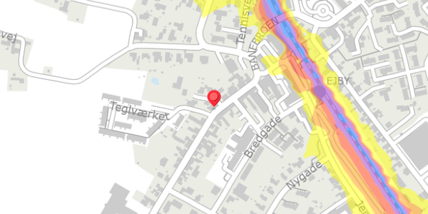Trafikstøjkort på Algade 15, 5592 Ejby