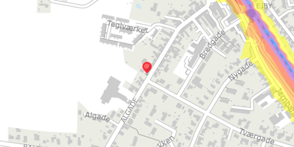Trafikstøjkort på Algade 35, 5592 Ejby