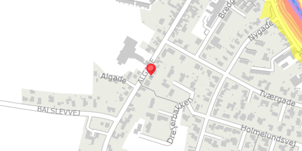 Trafikstøjkort på Algade 56, 5592 Ejby