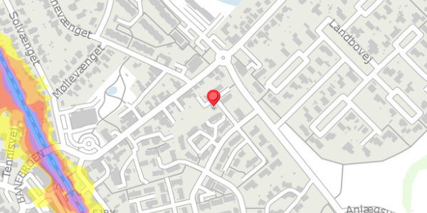 Trafikstøjkort på Birkelunden 13, 5592 Ejby