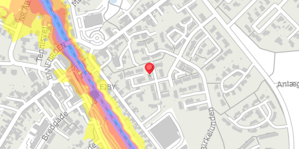 Trafikstøjkort på Birkelunden 113, 5592 Ejby
