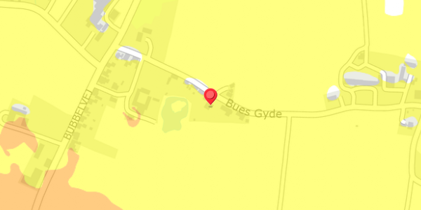 Trafikstøjkort på Bues Gyde 17, 5592 Ejby