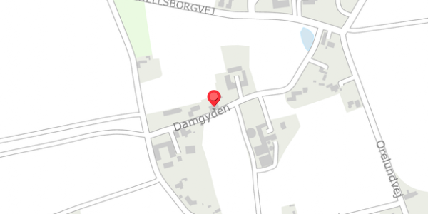 Trafikstøjkort på Damgyden 9, 5592 Ejby