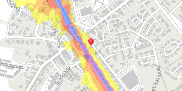 Trafikstøjkort på Kingstrupvej 1, 5592 Ejby