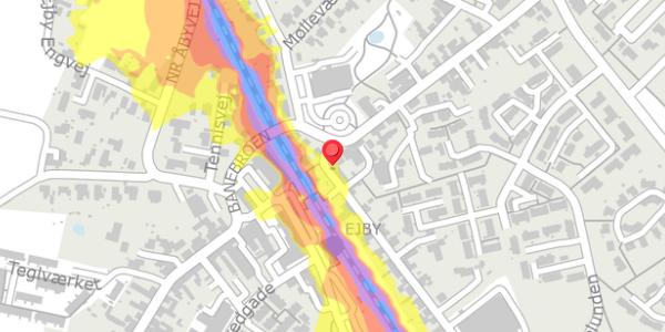Trafikstøjkort på Kingstrupvej 2, 5592 Ejby