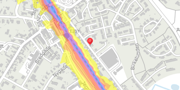 Trafikstøjkort på Kingstrupvej 22, . , 5592 Ejby