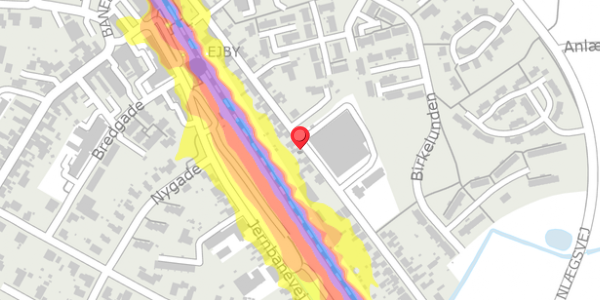 Trafikstøjkort på Kingstrupvej 23, . , 5592 Ejby