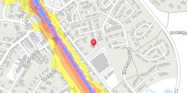 Trafikstøjkort på Kingstrupvej 28, . , 5592 Ejby