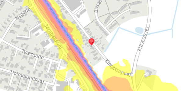 Trafikstøjkort på Kingstrupvej 47, . , 5592 Ejby