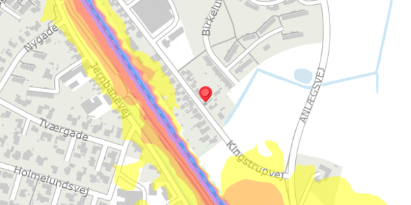Trafikstøjkort på Kingstrupvej 60, . , 5592 Ejby