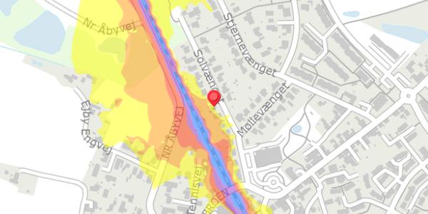 Trafikstøjkort på Solvænget 8, . , 5592 Ejby