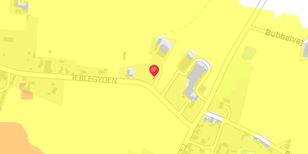 Trafikstøjkort på Æblegyden 3, 5592 Ejby