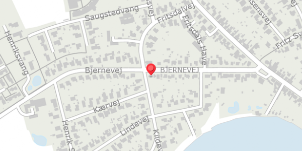 Trafikstøjkort på Bjernevej 29, 5600 Faaborg
