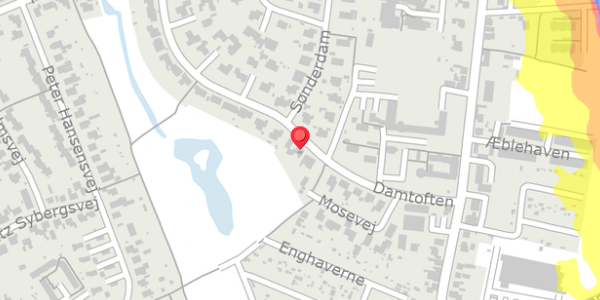 Trafikstøjkort på Damtoften 13, 5600 Faaborg