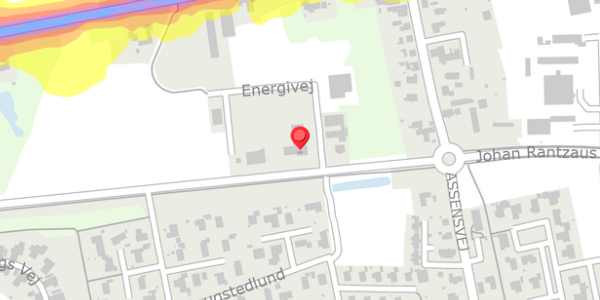 Trafikstøjkort på Energivej 1, 5600 Faaborg