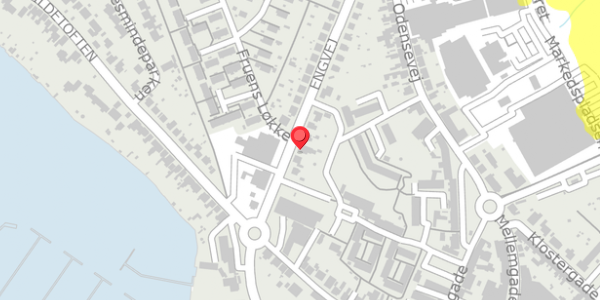 Trafikstøjkort på Engvej 14, . , 5600 Faaborg