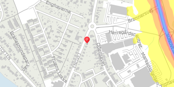 Trafikstøjkort på Engvej 40, 5600 Faaborg