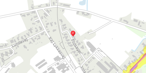 Trafikstøjkort på Flidsager 12, 5600 Faaborg