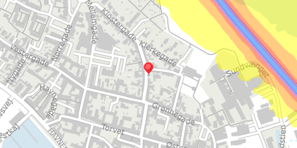 Trafikstøjkort på Klostergade 14, . , 5600 Faaborg
