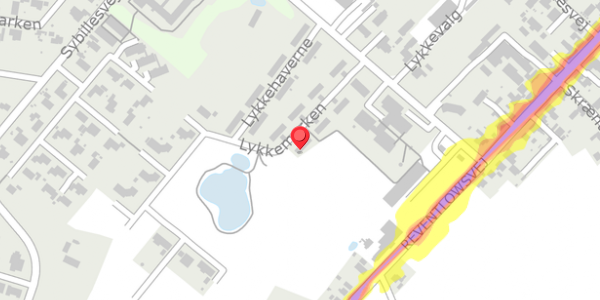 Trafikstøjkort på Lykkemarken 13, 5600 Faaborg