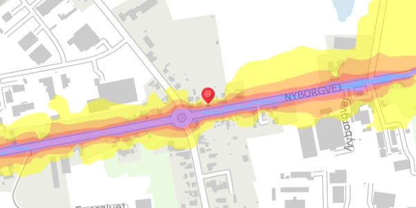 Trafikstøjkort på Nyborgvej 43, . , 5600 Faaborg