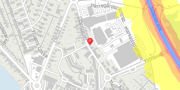 Trafikstøjkort på Odensevej 4, . , 5600 Faaborg