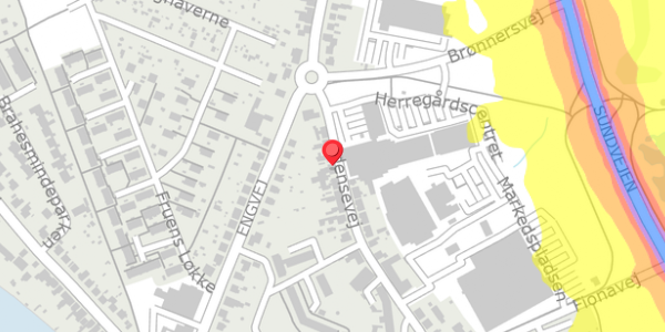 Trafikstøjkort på Odensevej 21, 5600 Faaborg