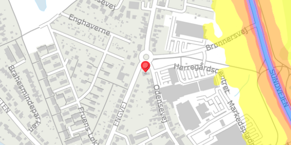 Trafikstøjkort på Odensevej 35, . , 5600 Faaborg