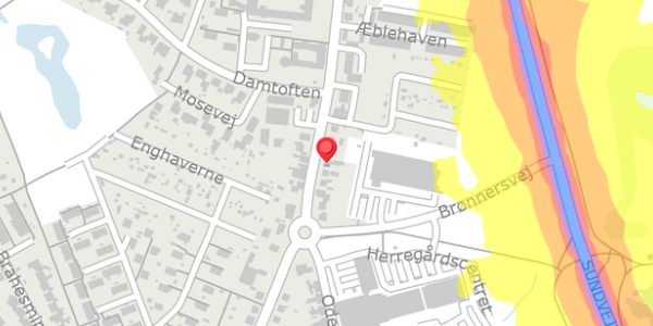 Trafikstøjkort på Odensevej 38, . , 5600 Faaborg