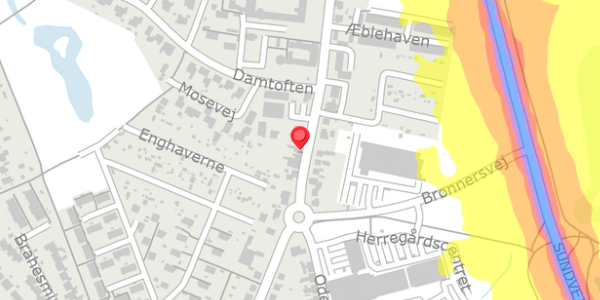 Trafikstøjkort på Odensevej 43, . , 5600 Faaborg