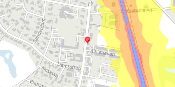 Trafikstøjkort på Odensevej 58, . , 5600 Faaborg