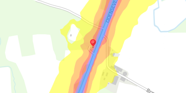 Trafikstøjkort på Odensevej 207, . , 5600 Faaborg