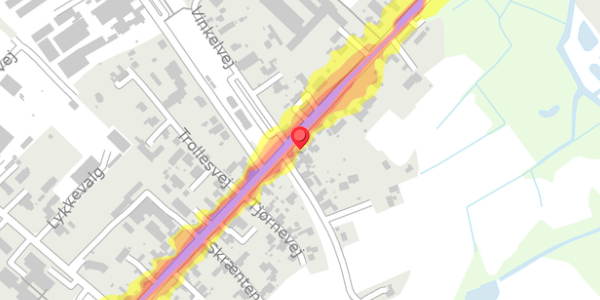 Trafikstøjkort på Reventlowsvej 21, 5600 Faaborg