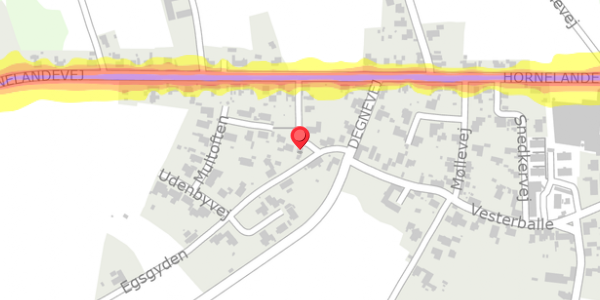 Trafikstøjkort på Smedetoften 1, . , 5600 Faaborg