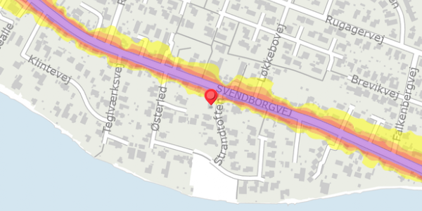 Trafikstøjkort på Strandtoften 2, . , 5600 Faaborg