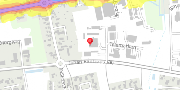 Trafikstøjkort på Telemarken 3A, 5600 Faaborg