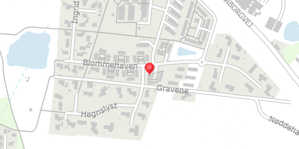 Trafikstøjkort på Blommehaven 21, 5683 Haarby