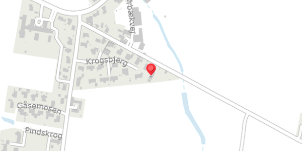 Trafikstøjkort på Krogsbjerg 13, 5683 Haarby