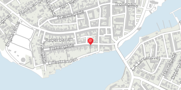 Trafikstøjkort på Fiskergade 21, 5300 Kerteminde