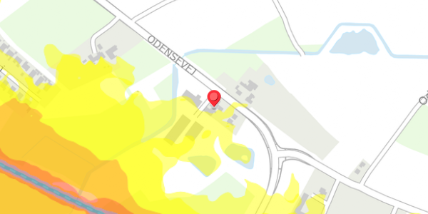 Trafikstøjkort på Odensevej 44A, . , 5550 Langeskov