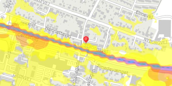 Trafikstøjkort på Stationsvej 2, 5550 Langeskov