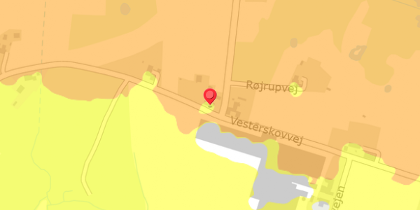 Trafikstøjkort på Vesterskovvej 21, 5550 Langeskov